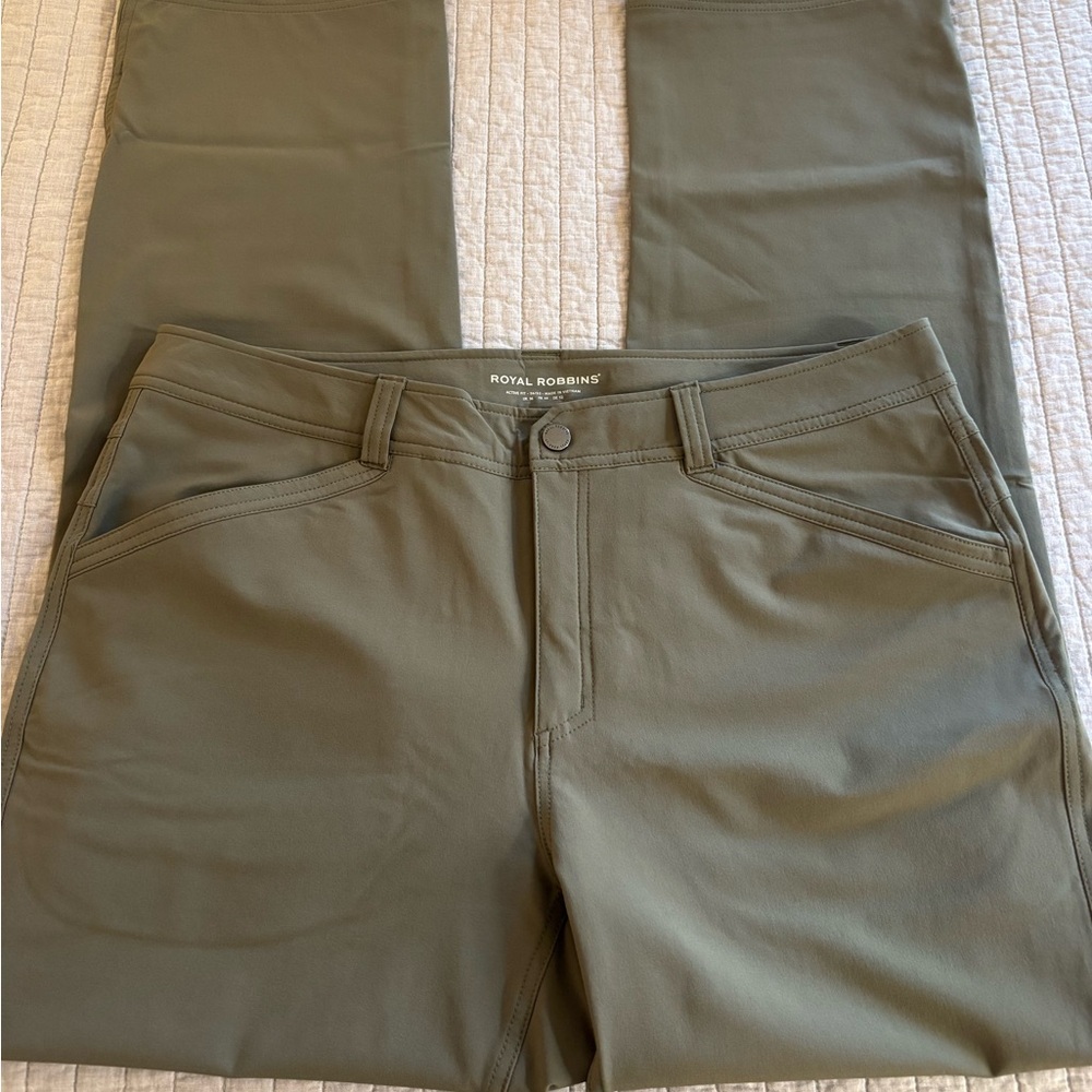 Royal Robbins Stretch Pants - 36x32 - Olive Green